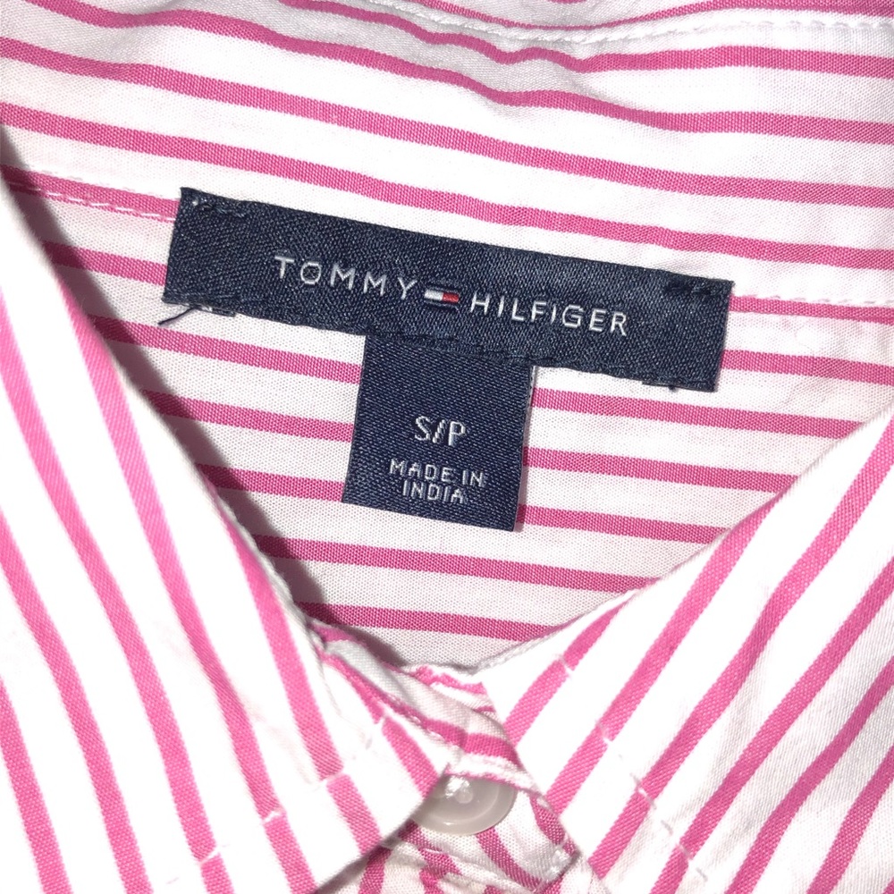 Tommy Hilfiger Striped Long Sleeves Blouse Shirt - Picture 4 of 6